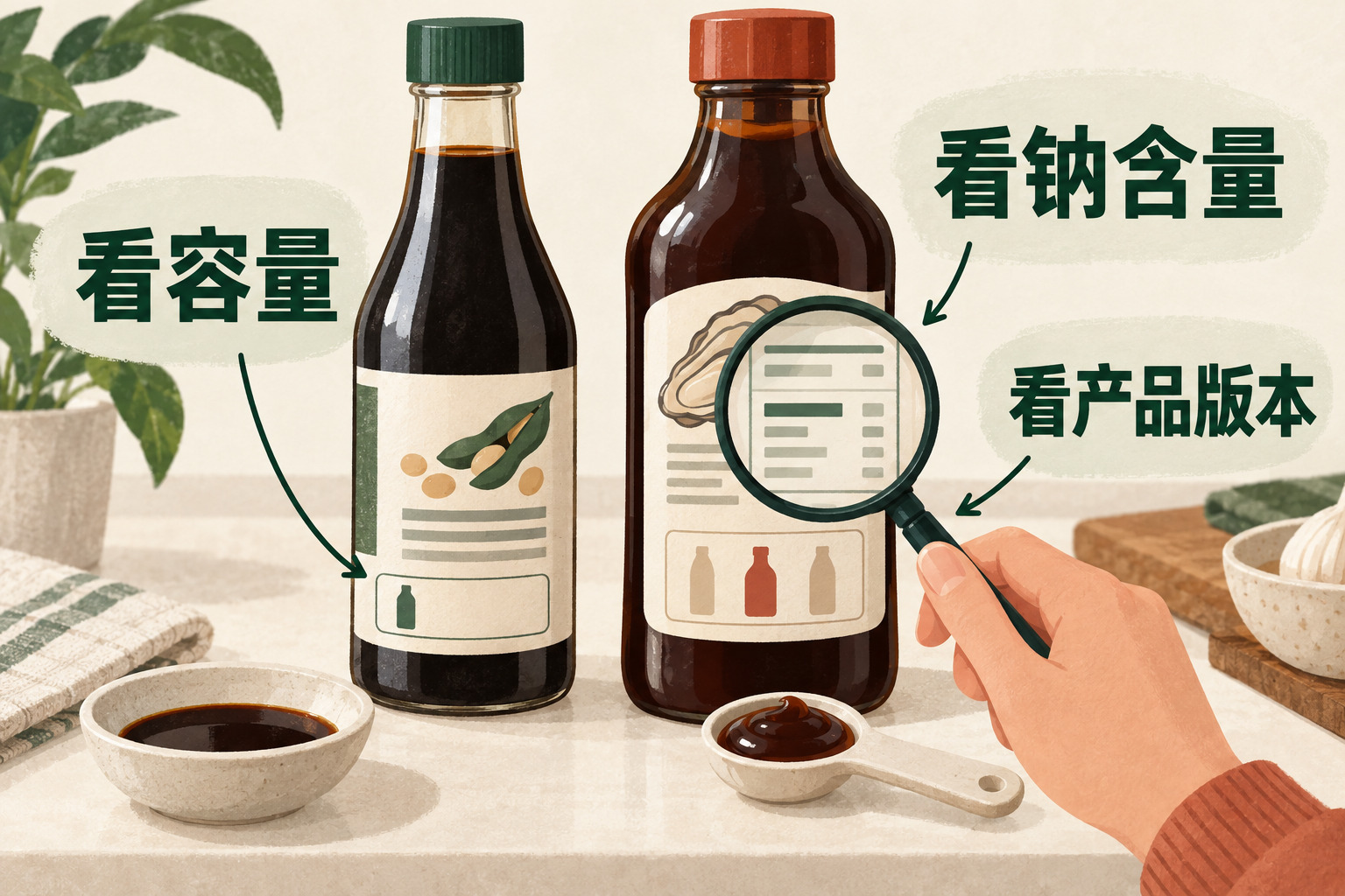 新加坡调味品选款的说明性插画